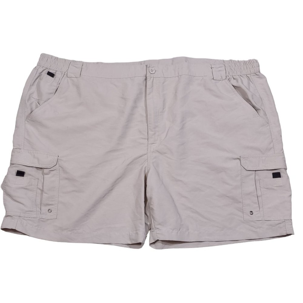 World Wide Sportsman Mens Cargo Shorts Beige Outdoor Fishing Utility Plus Sz 54